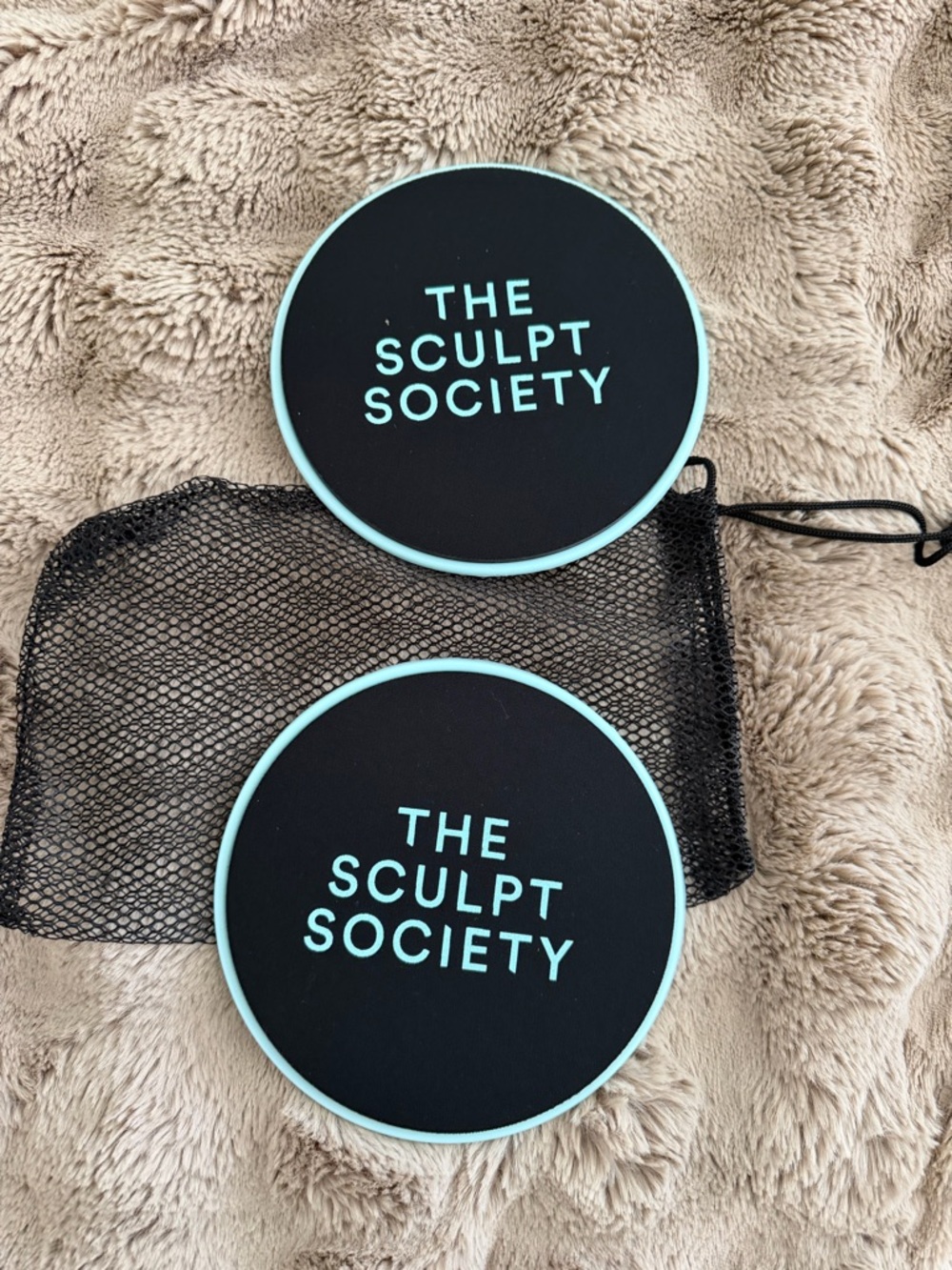 Resistance Gliding Discs - Black with Mint Trim (Set of 2)